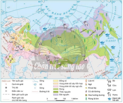 Phân bố nông nghiệp ở Liên bang Nga, năm 2020