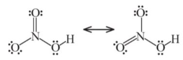 Công thức Lewis là của nitric acid